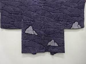 本総絞り　波に岩模様　長絵羽織